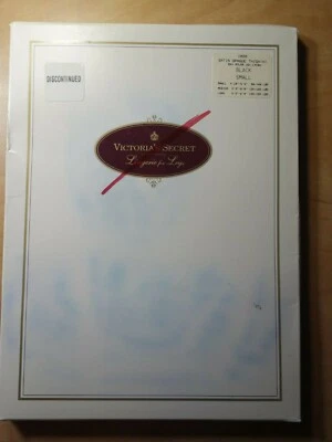 VICTORIA’S SECRET LACE TOP SATIN OPAQUE THIGH-HIGH Color BLACK Size S BRAND NEW! - Image 1 of 4