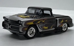Johnny Lightning Black with Flames Kopper Kart - Picture 1 of 2