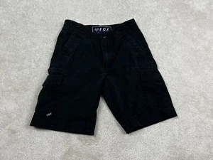 Fox Shorts Boys 24 Blue Cargo Khaki Moto Cross Dirt Bike Embroidered Kids Youth - Picture 1 of 13