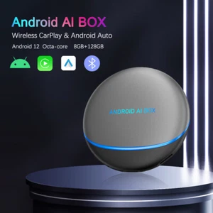 Android 12.0 CarPlay AI Box Wireless Carplay Android Auto Qualcomm 6125 8G+128GB - Picture 1 of 14
