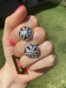 New $ 11 200. Damiani 18k White Gold Diamond 0.43ct Huggie Earrings - Picture 1 of 12