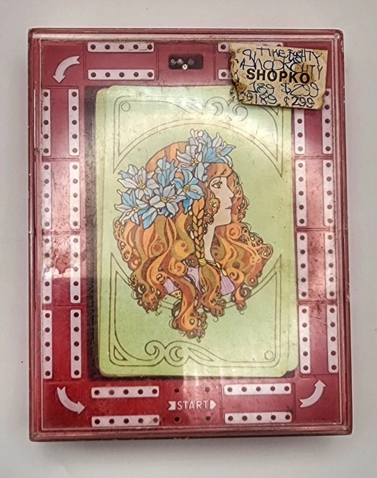 Vtg Hoyle Stancraft Cribbage Art Nouveau Cards Shopko Price Tag - Image 1 of 4