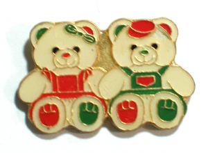 Vintage Holiday Teddy Bear PIn. - Picture 1 of 1
