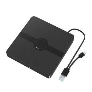 USB3.0 External DVD Burning Drive Type C Portable Burners Writer for PC Laptop - Afbeelding 1 van 8