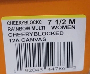Rocket Hundeschuhe Damengröße 7,5 Rainbow Multi Cheery Blocked CHEERYBLOCKC - Bild 1 von 5
