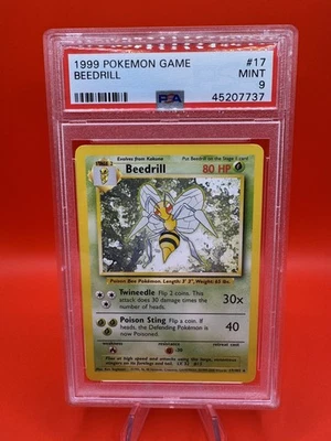 Base Set UK “4th Print” - Beedrill Rare PSA 9 MINT - Pokemon 1999-2000 MISLABEL! - Image 1 of 4