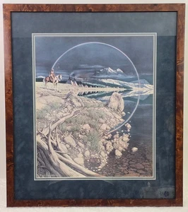 Framed Signed Numbered Bev Doolittle The Sentinel Wolf Print 12286 / 35000 - Picture 1 of 10