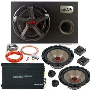 Audio System Carbon Verstärker Subwoofer Lautsprecher Auto Hifi Komplett Set - Bild 1 von 7