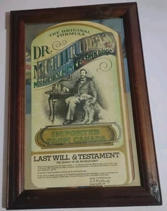 Vintage Dr Mcgillcuddys Menthol Scnapps Mirror Bar Picture 18.5" X 12.5" Wood - Foto 1 di 9