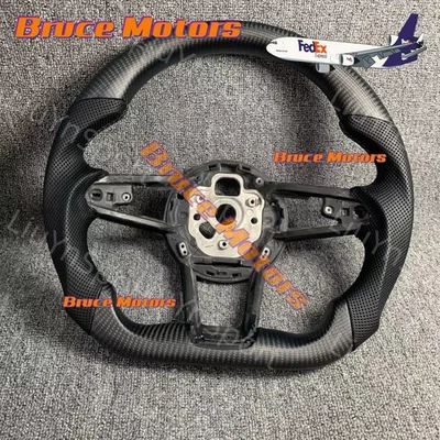 Volante deportivo personalizado de fibra de carbono mate para Audi 2016-2023 TT TTS R8 Foto 1 de 4