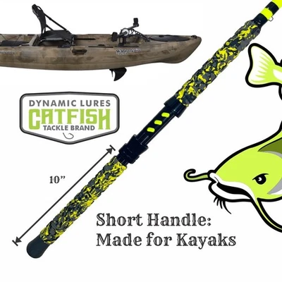 Kayak Catfishing Rod: HYBRID (Glass/Carbon Fiber) 7ft, 2in, Med-Heavy, 2pc Model - Image 1 of 4