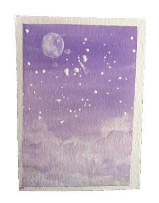 Original ACEO Hand-Painted Gouache Painting Dreamscape Abstract by Smlldog - Image 1 of 4