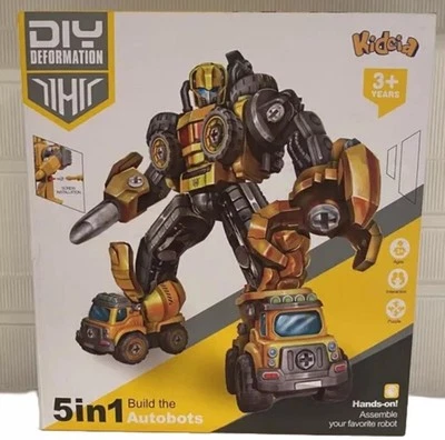5-in-1 Build The Construction Toy Robot Toys Building Deformed DIY Transformer - Image 1 of 4