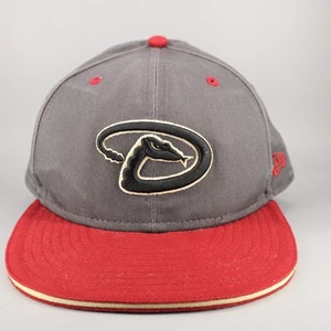 Arizona Diamondbacks Hat Cap Fitted 8 Red Gray Snake Logo MLB Baseball Mens - Picture 1 of 9