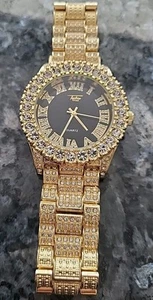 Baguetteschliff Diamant Kristall Bling-ed Out Herrenuhr - ST10372 Metall - Bild 1 von 9