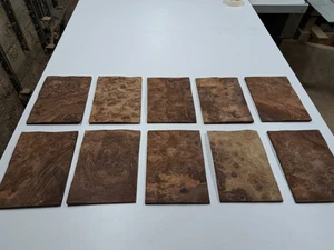 Wood Veneer Sample Pack - 10 PIECES 220mm x 150mm - for marquetry - Pack 180 - Picture 1 of 11