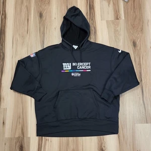 Nike New York Giants Intercept Cancer Team Issued Hooded Sweatshirt Large - Picture 1 of 9
