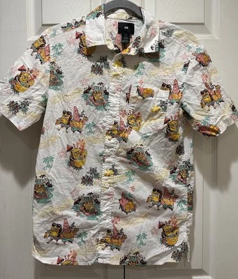 H&M SpongeBob Graphic Pattern Hawaiian Shirt Size XS - Image 1 of 4