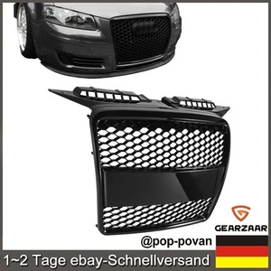 Kühlergrill Waben Grill Schwarz hochglanz passt für Audi A3 8P 03-08 auch RS3 - Afbeelding 1 van 13
