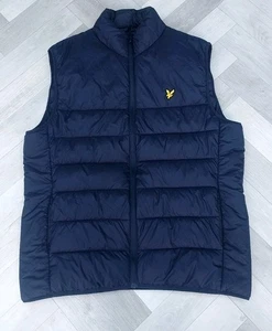 genuine Men’s Lyle and Scott Gilet bodywarmer large UK NAVY BLUE - Picture 1 of 7