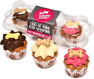 More details for dog treats trio mini iced woofin. dog birthday cake for dogs/puppy. small cake