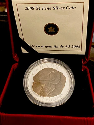 2008 Canada Proof Silver Dinosaur Collection Triceratops, Mint Box With COA - Image 1 of 4