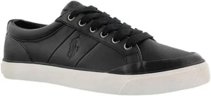 Polo Ralph Lauren Sneaker Herren 13 Ian Leder Tennisschuhe Freizeit Schnürer Schwarz - Bild 1 von 7