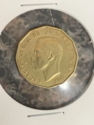 Moneda rara Gran Bretaña 1943 tres peniques MS baja población Foto 1 de 2