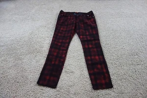 Pantaloni Tripp NYC donna 12 rossi a quadri skinny punk grunge goth halloween - Foto 1 di 10