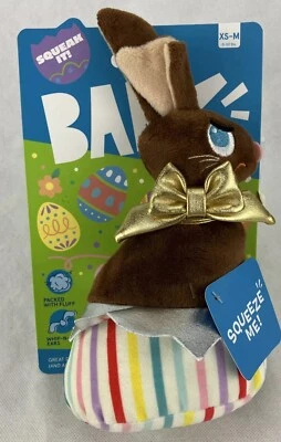 Juguete para perro chirrido XS-M corteza Lil' conejito chirrido amigos látigo orejas abatibles con arruga Foto 1 de 4