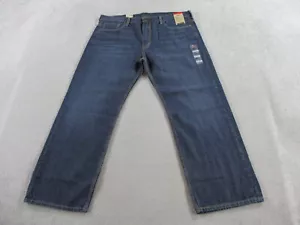 Levis 569 Jeans Mens 38x30 Blue Denim Loose Baggy Straight Dark Wash Cotton New - Picture 1 of 14