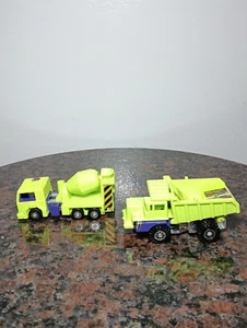 Vintage Hasbro 1980s Transformers G1 Constructicons Long Haul & Mixmaster Trucks - Picture 1 of 6