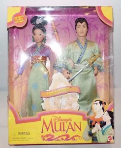 NUEVO JUEGO RARO DE 2 MUÑECAS BARBIE DISNEY MULAN&SHANG~JUEGO DE CORAZONES DE HONOR~MATTEL 19019 - Imagen 1 de 4