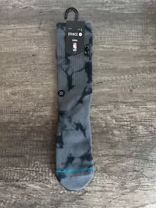 Stance x NBA Logoman Dye Dark Grey Casual Socks Men's LARGE Size 9-13 (NWT) - Picture 1 of 5