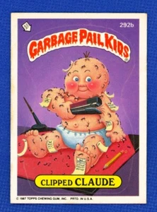 1987 Topps Garbage Pail Kids Serie 7 # 292b Clipped Claude - Bild 1 von 2
