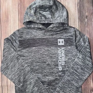 Under Armour Boys Large Gray Heather Hoodie Youth Large Loose Fit - Picture 1 of 7
