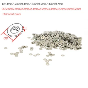 100PCS Flat Shim Washers 0.2mm/0.3mm Thickness Mini Micro Washer For Bolts&Screw - Picture 1 of 5