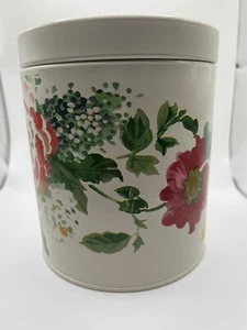 Pioneer Woman Garden Meadow Cream Floral Metal Canister Storage Tin 6" inch - Picture 1 of 6