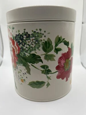 Pioneer Woman Garden Meadow Cream Floral Metal Canister Storage Tin 6" inch - Image 1 of 4