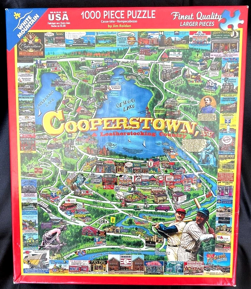 Rompecabezas Cooperstown, Nueva York y Leatherstocking Country, 1000 piezas de Jim Roldan Foto 1 de 4