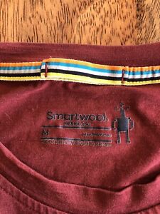 Smartwool Men's Size Medium Merino Wool 150 Shirt Maroon Red Short Sleeve