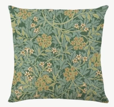 William Morris Abstract Floral Design Linen Throw Pillow Cover Home Decor  18” - Image 1 of 4