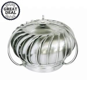 12 in. Wind Turbine Replacement Head Attic Exhaust Vent Roof Rotary Ventilator - Picture 1 of 12