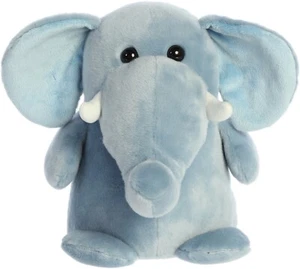 Aurora - Happy Hippo and Friends - 11" Happy Elephant Whimsical Stuffed Animal - Picture 1 of 4
