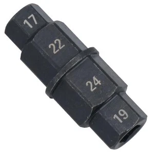 Adaptador de herramienta de husillo de rueda delantera para motocicleta hexagonal 3/8 pulgadas de accionamiento 17 - 24 mm - Imagen 1 de 6