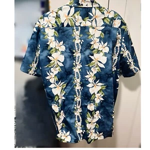 Jade Fashions Men's Short Sleeve Hawaiian Floral Aloha Shirt Blue Size 2X-Large - Picture 1 of 13