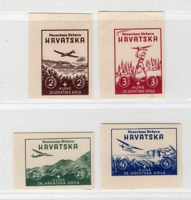 CROACIA TÍTERE ALEMÁN ESTADO 1942 AVIACIÓN B7-B10 IMPRESIÓN FASE ESCASA PERFECTA NG 2 Foto 1 de 2