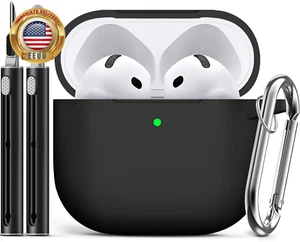For Airpods 4 Case Cover 2024 with Cleaner Kit,Soft Silicone Protective Case for - Picture 1 of 6