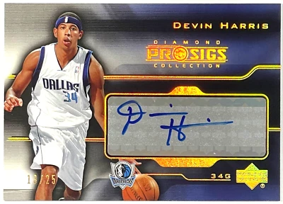 2004-05 Upper Deck Diamond Pro Sigs Gold Devin Harris Auto RC #PS-HA /25 - Imagem 1 de 2