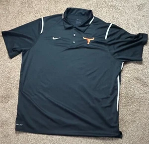 TEXAS LONGHORN NIKE DRI-FIT MEN'S POLO SHIRT 2XL - Picture 1 of 7